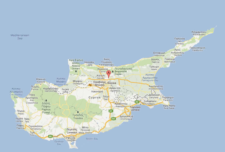 karte von zypern